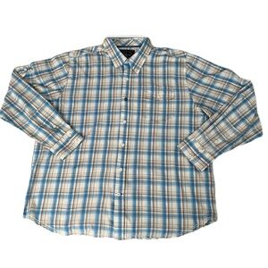 BOGO 50%OFF Quicksand Cotton Convertible‎ Long Sleeves Shirt Men’s XL Blue Plaid